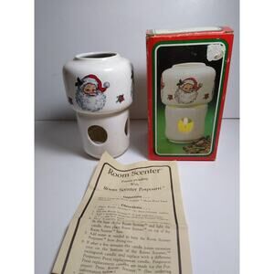 Vintage Christmas Potpourri Press Ceramic Room Scenter Santa Claus 1988 Holiday